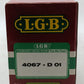 LGB 4067-D01 G Scale Denver & Rio Grande Western Boxcar #4067 - Metal Wheels LN/Box