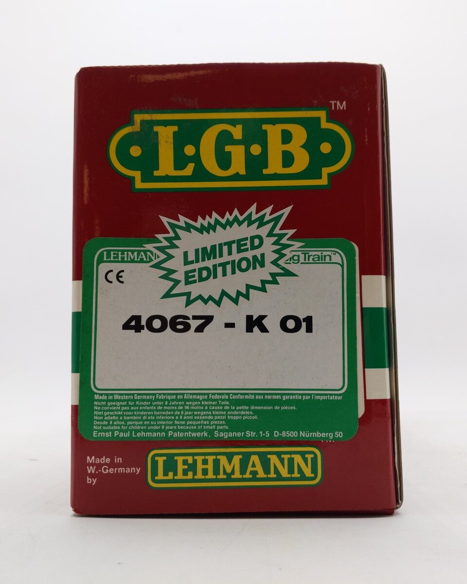 LGB 4067-K01 G Scale State of Maine Boxcar #4067 EX/Box