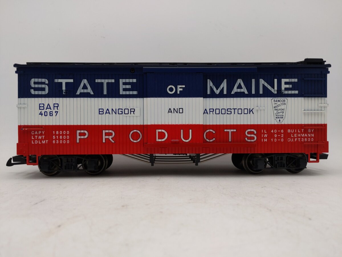 LGB 4067-K01 G Scale State of Maine Boxcar #4067 EX/Box