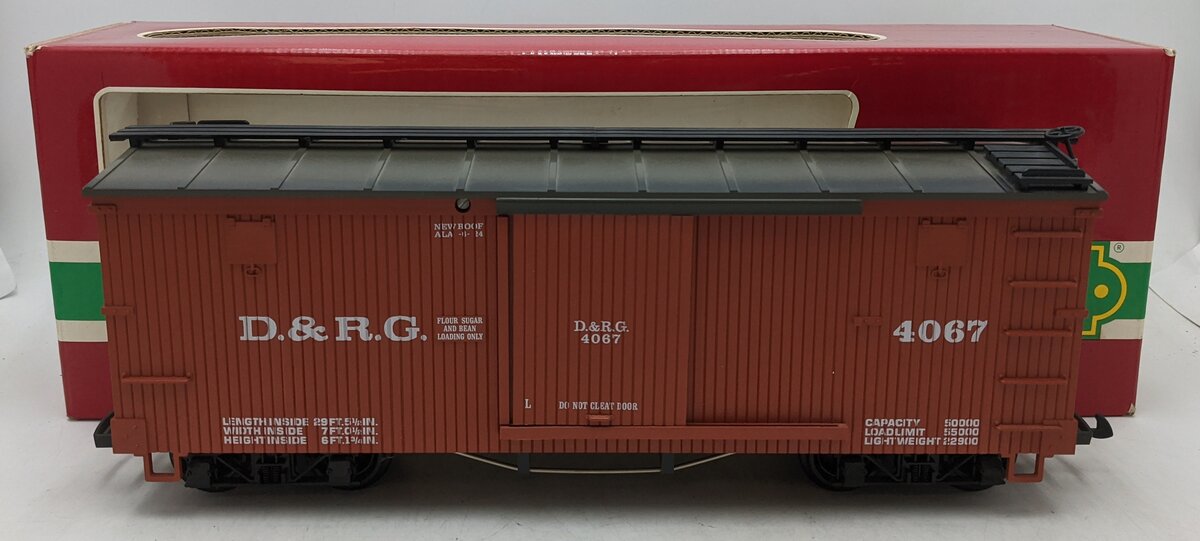 LGB 4067 G Scale Denver & Rio Grande Western Boxcar LN/Box