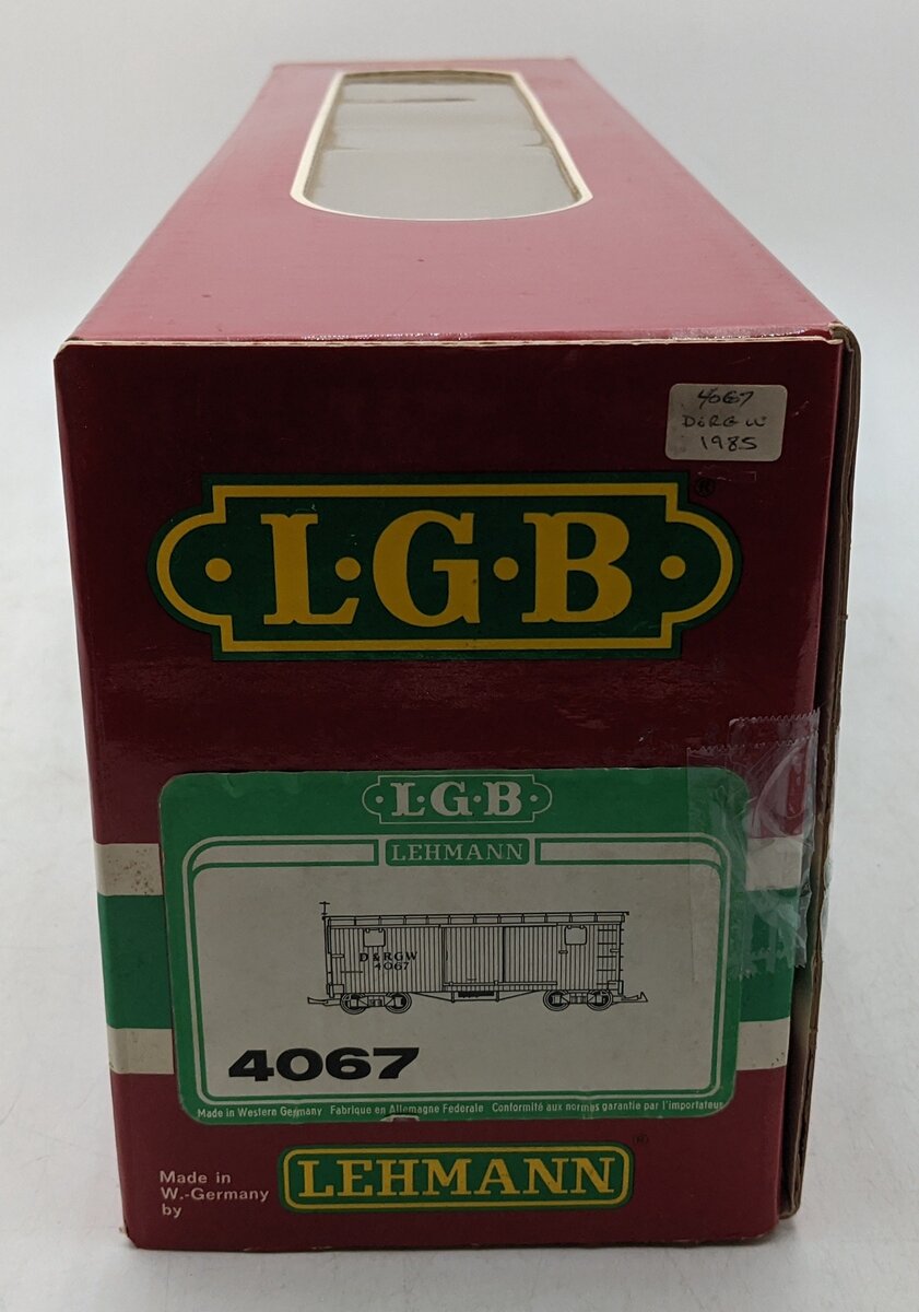LGB 4067 G Scale Denver & Rio Grande Western Boxcar LN/Box