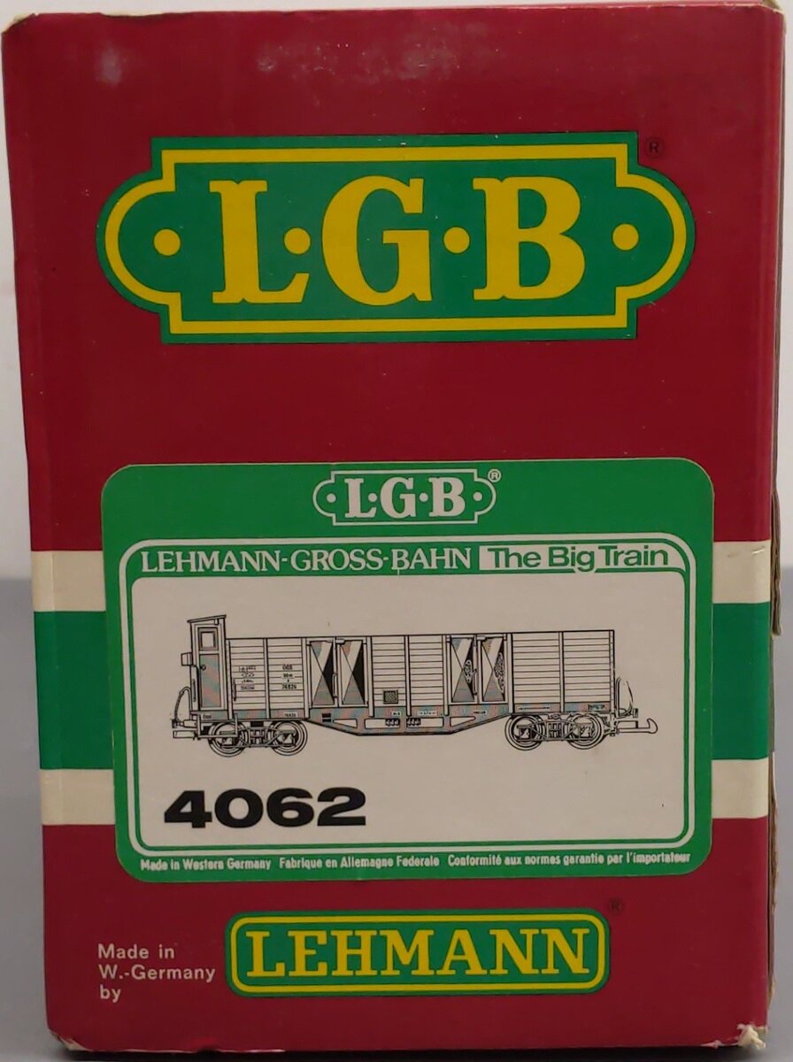 LGB 4062 G Scale OBB Gondola #76826 EX/Box