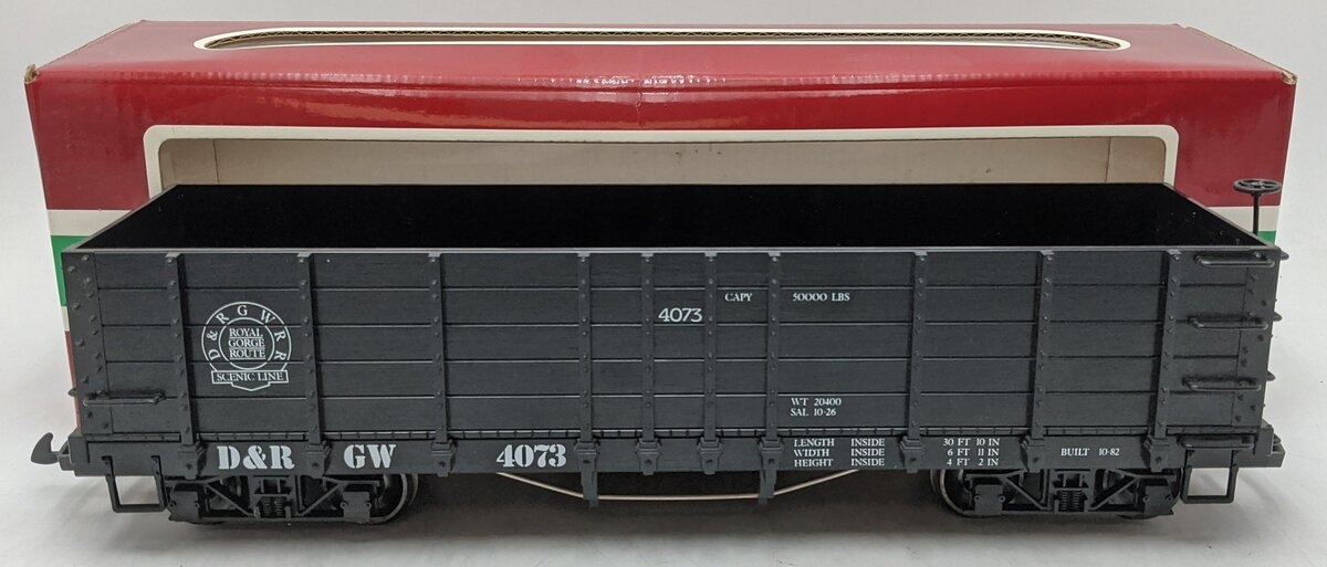 LGB 4073-C03 G D&RG High Side Gondola w/ Metal Wheels LN/Box
