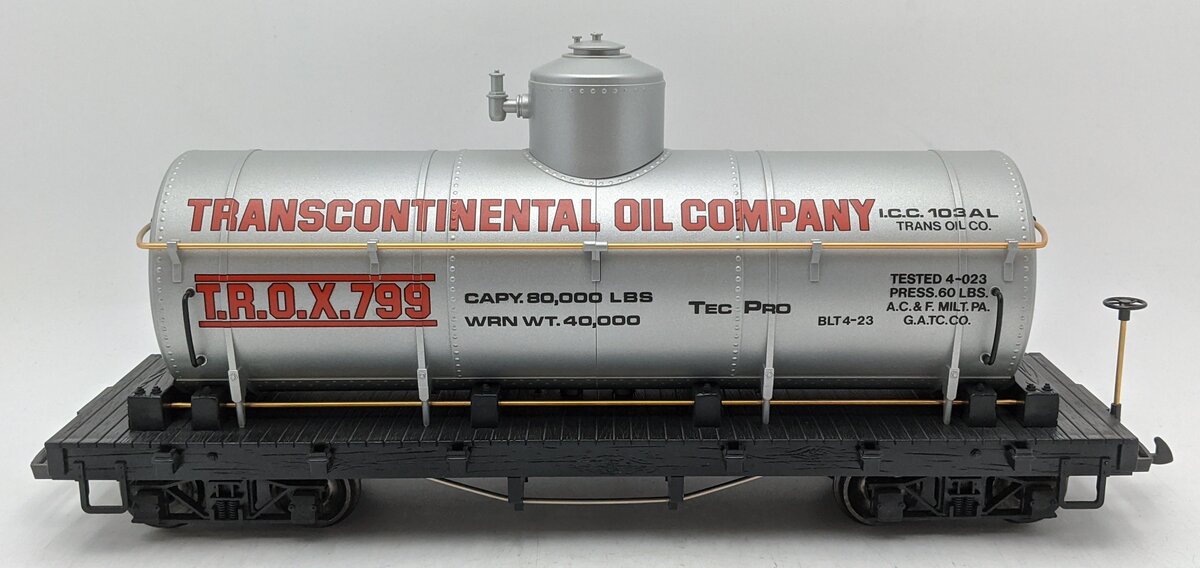 LGB 4080-Y01 G Transcontinental Oil Single Dome Tank Car (Metal Wheels) LN/Box
