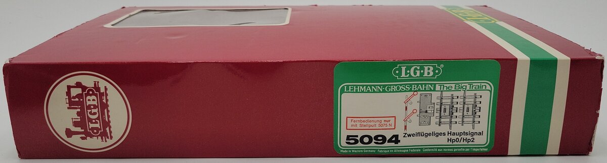 LGB 5094 G Scale Home Stop Signal with 2 Arms LN/Box