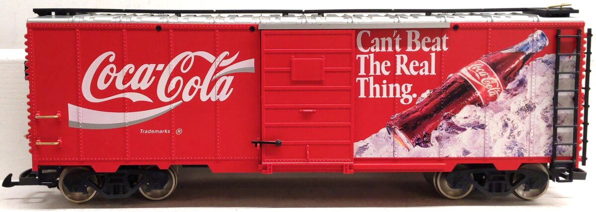 LGB 4291 G Scale Coca-Cola Cant Beat The Real Thing Reefer Car w/ Metal Wheels LN/Box