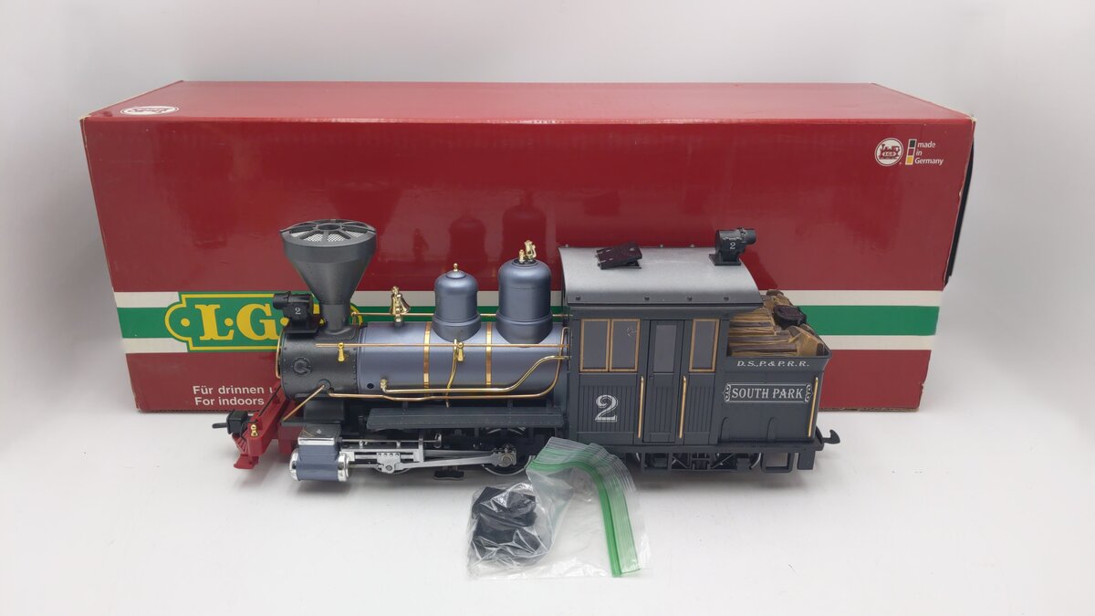 LGB 21252 G Denver, South Park & Pacific Forney Steam Locomotive #2 w/Sound EX/Box