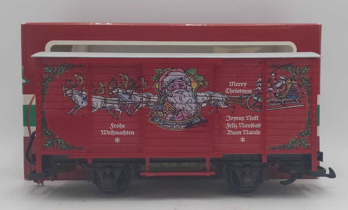 LGB 4335-S G Scale Christmas Boxcar with Sound LN/Box