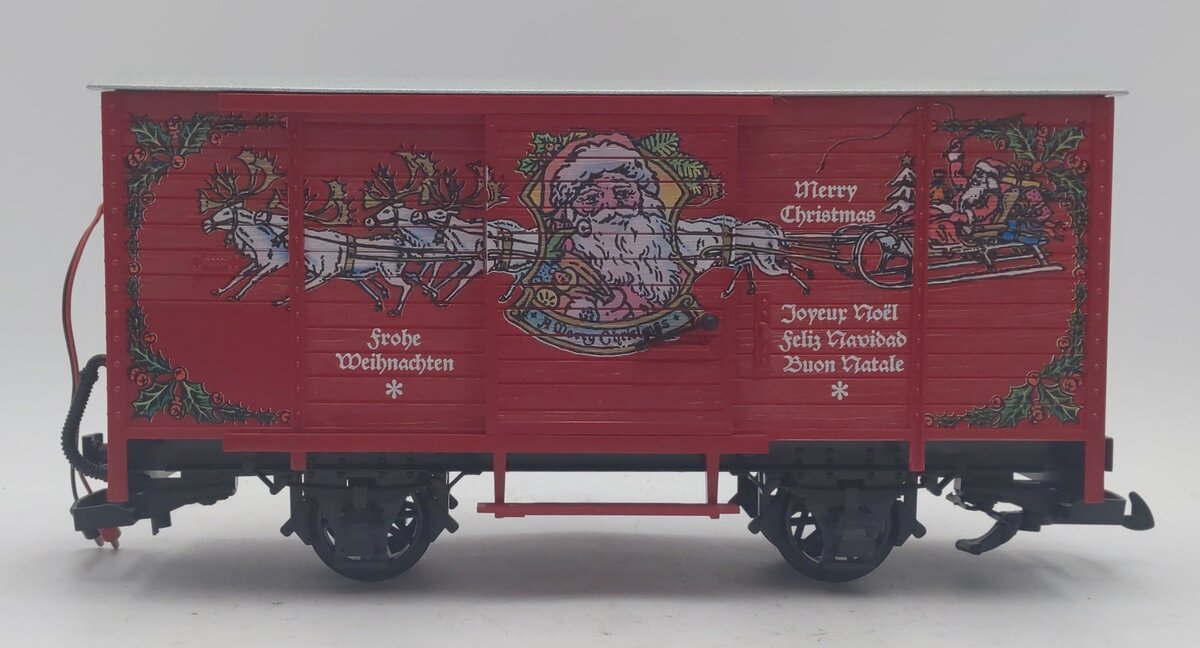 LGB 4335-S G Scale Christmas Boxcar with Sound LN/Box