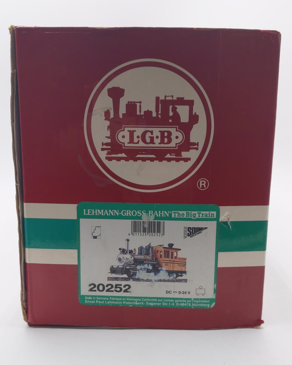 LGB 20252 G Scale LG&B Forney Steam Locomotive w/ Sound EX/Box