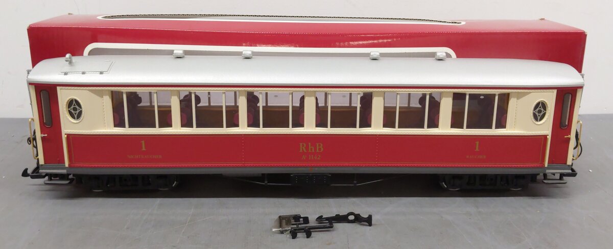 LGB 30650 G Scale RhB Passenger Car - Metal Wheels EX/Box