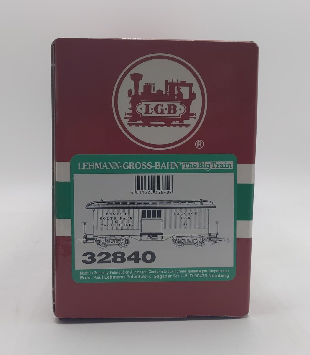LGB 32840 G Scale Denver South Park and Pacific Baggage Car LN/Box