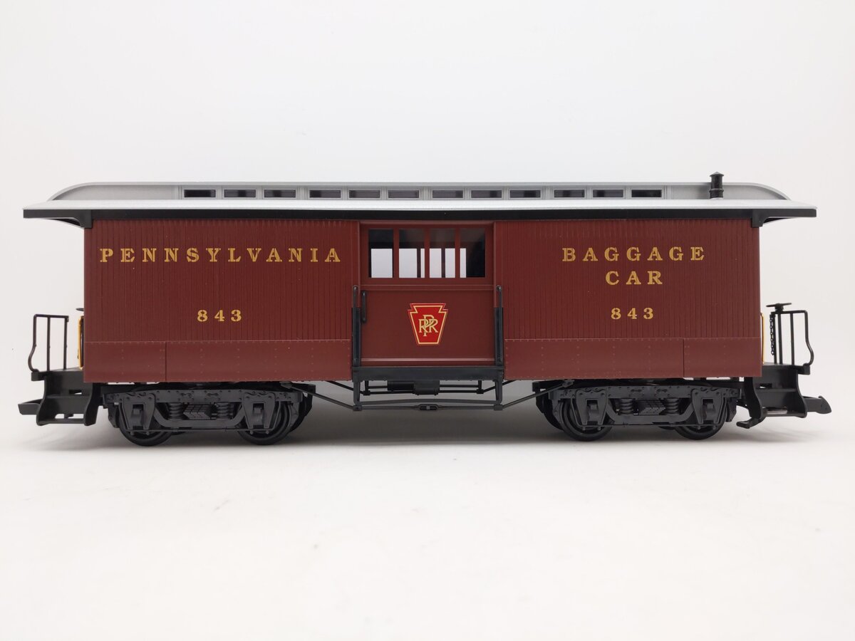 LGB 32843 G Scale Pennsylvania Baggage Car - Plastic Wheels EX/Box