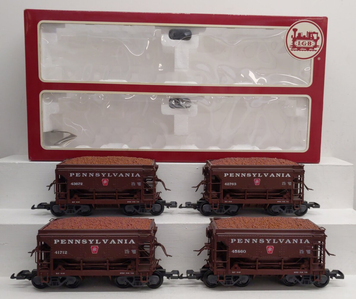 LGB 40045 G Scale Pennsylvania Ore Car (Set of 4) LN/Box