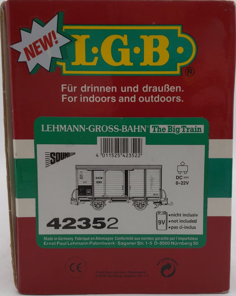 LGB 4235-S LGB Sound Boxcar LN/Box