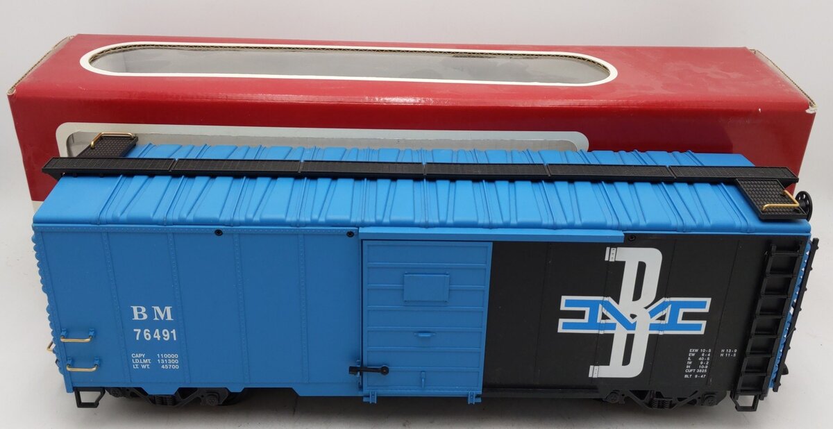 LGB 42917 G Scale Boston & Maine Boxcar #76491 EX/Box