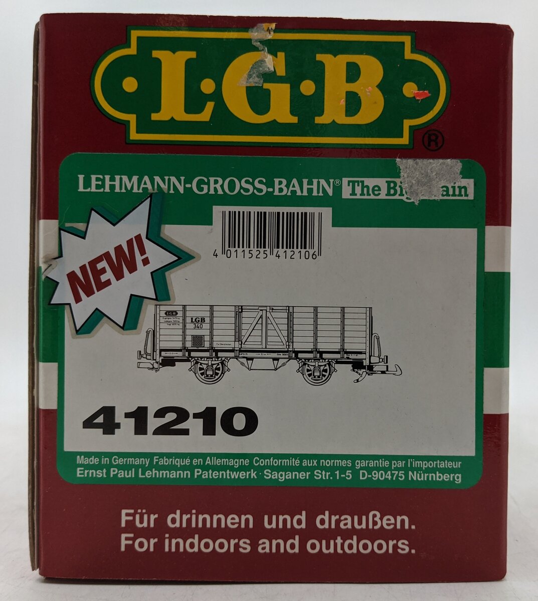 LGB 41210 G Scale Green Gondola LN/Box