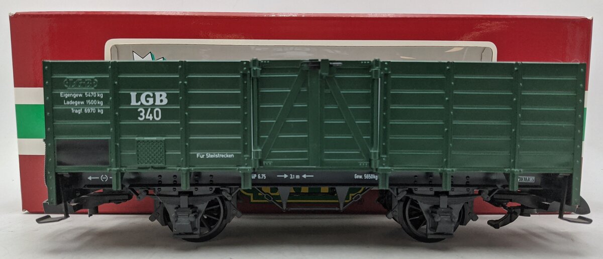 LGB 41210 G Scale Green Gondola LN/Box
