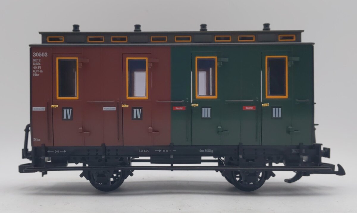 LGB 30503 G Scale 3rd/4th Class Compartment Car LN/Box