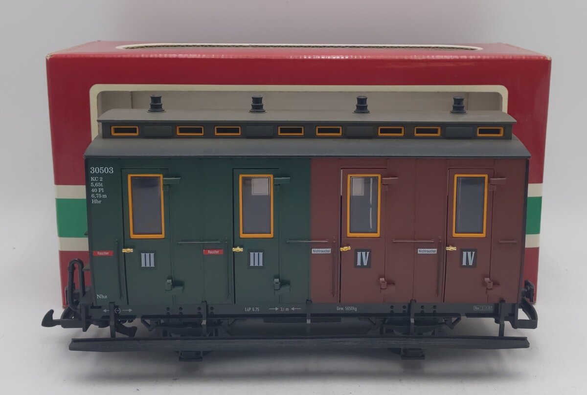 LGB 30503 G Scale 3rd/4th Class Compartment Car LN/Box