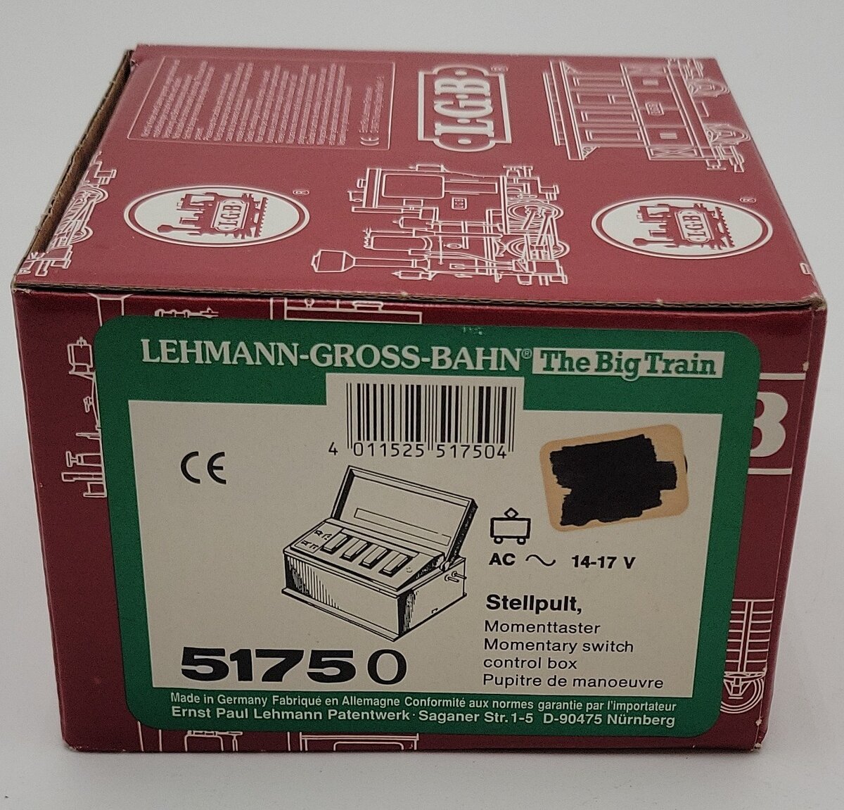 LGB 51750 G Momentary Switch Control Box EX/Box