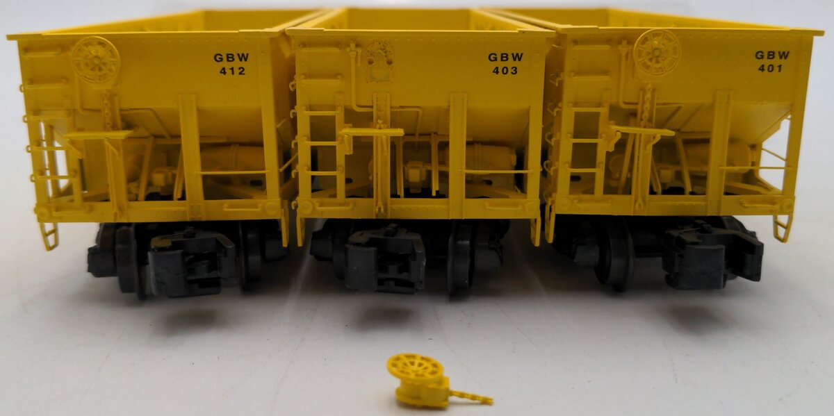 S-Helper 01111 S-Scale Green Bay & Western Offset 2-Bay Hopper 3-Car Set A EX/Box
