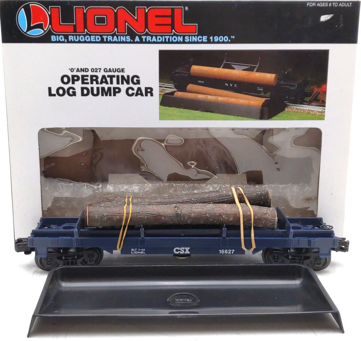 Lionel 6-16627 O Gauge CSX Log Dump Car LN/Box