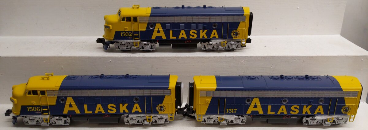 MTH 20-2645-1 Alaska F-7 ABA Diesel Engine Set w/PS 2.0 #1502/1506/1517 EX/Box
