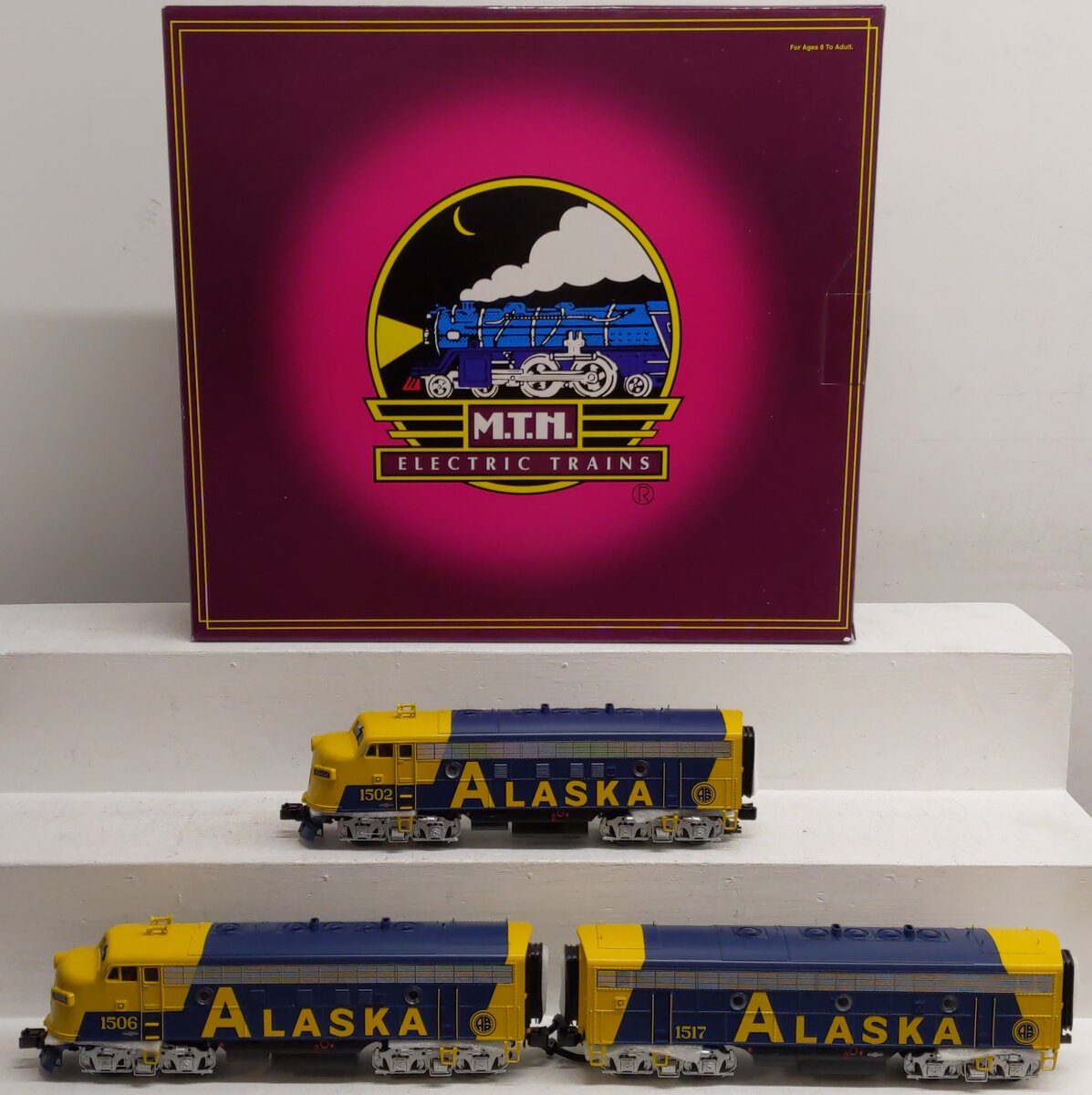 MTH 20-2645-1 Alaska F-7 ABA Diesel Engine Set w/PS 2.0 #1502/1506/1517 EX/Box