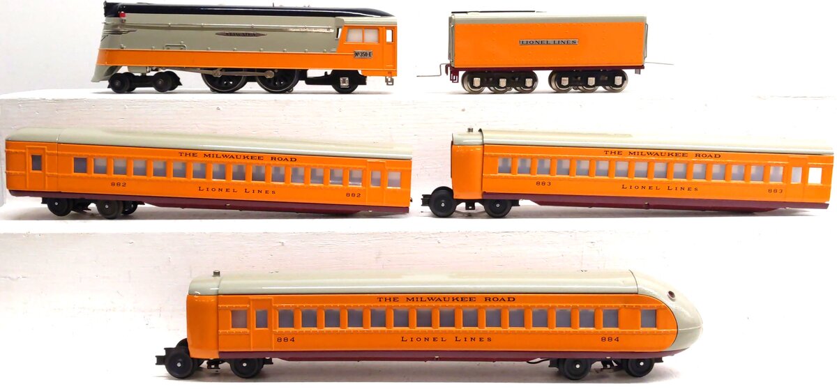 Lionel 6-51000 O Gauge Hiawatha Streamlined Steam Passenger Train Set EX