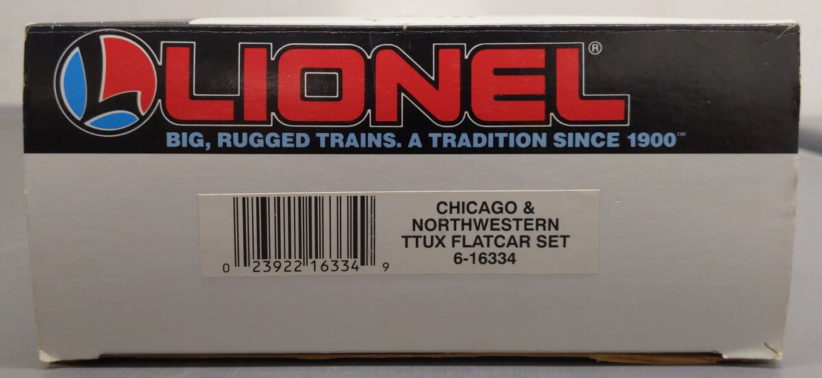 Lionel 6-16334 O Chicago & Northwestern TTUX Flat Cars with Trailers LN/Box