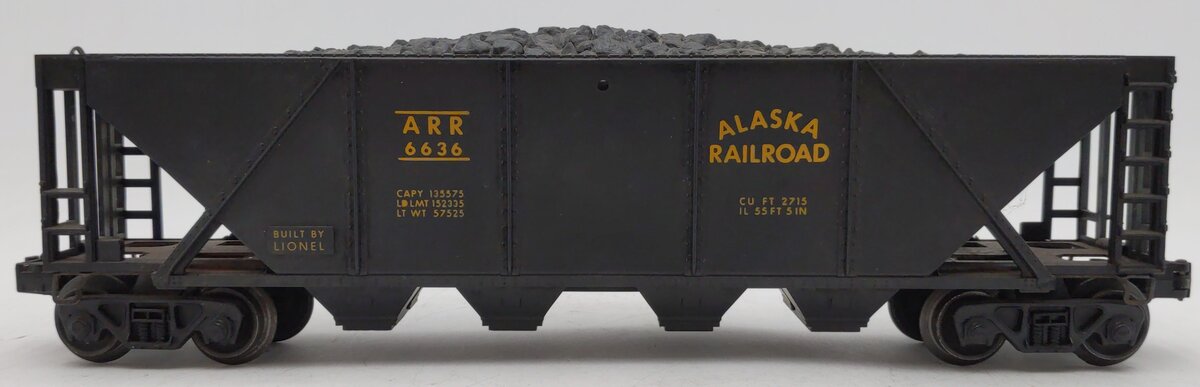 Lionel 6-19350 O Gauge PWC Alaska Quad Hopper #6636 VG