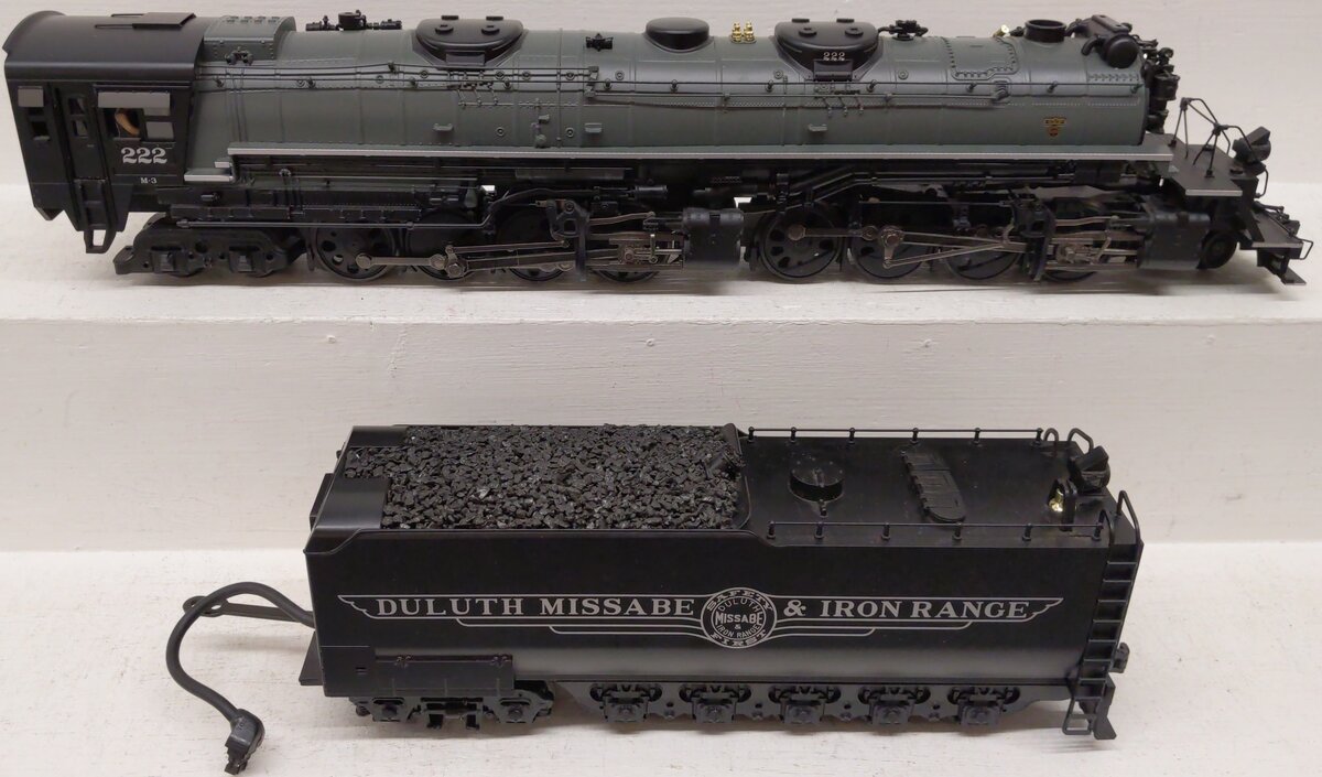 MTH 20-3113-1 O Gauge DM&IR 2-8-8-4 Steam Locomotive & Tender w/PS2 #222 EX/Box