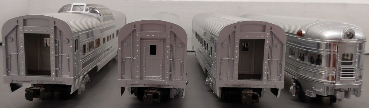 MTH 20-6016 O Gauge Santa Fe 60' Aluminum Passenger Cars (Set of 4) EX/Box