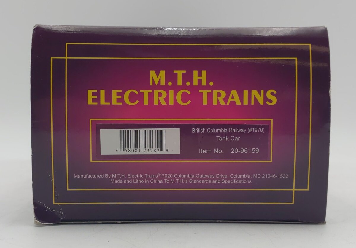 MTH 20-96159 O British Columbia Railway Tank Car #1970 NIB
