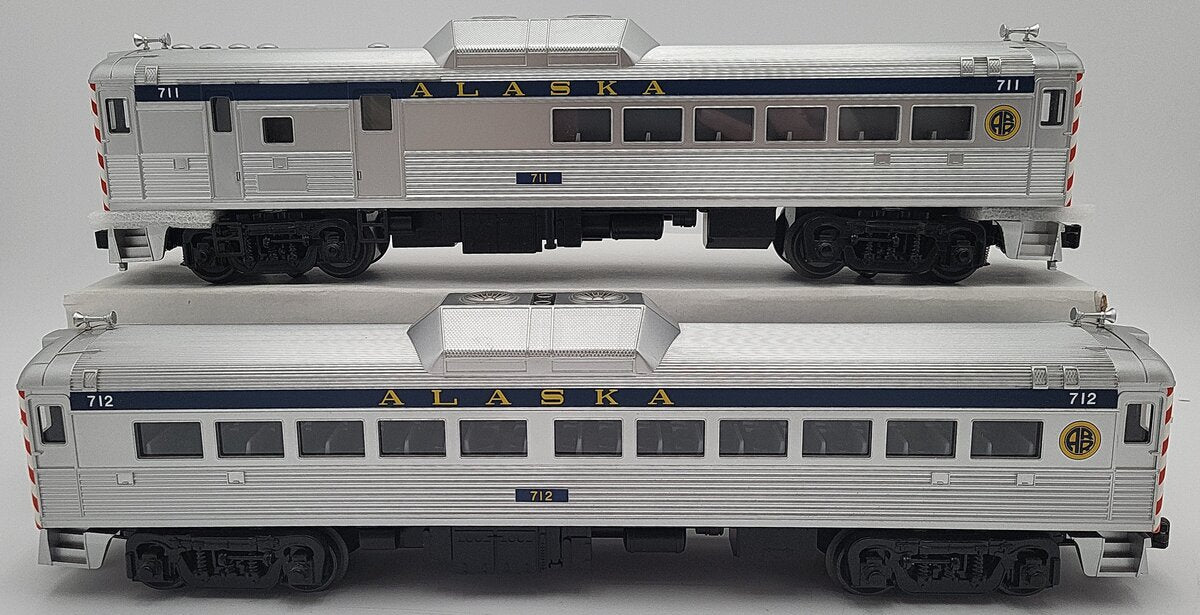 MTH 30-2387-1 O Alaska RDC Budd Car Set w/Proto-Sound 2.0 (Set of 2) LN/Box