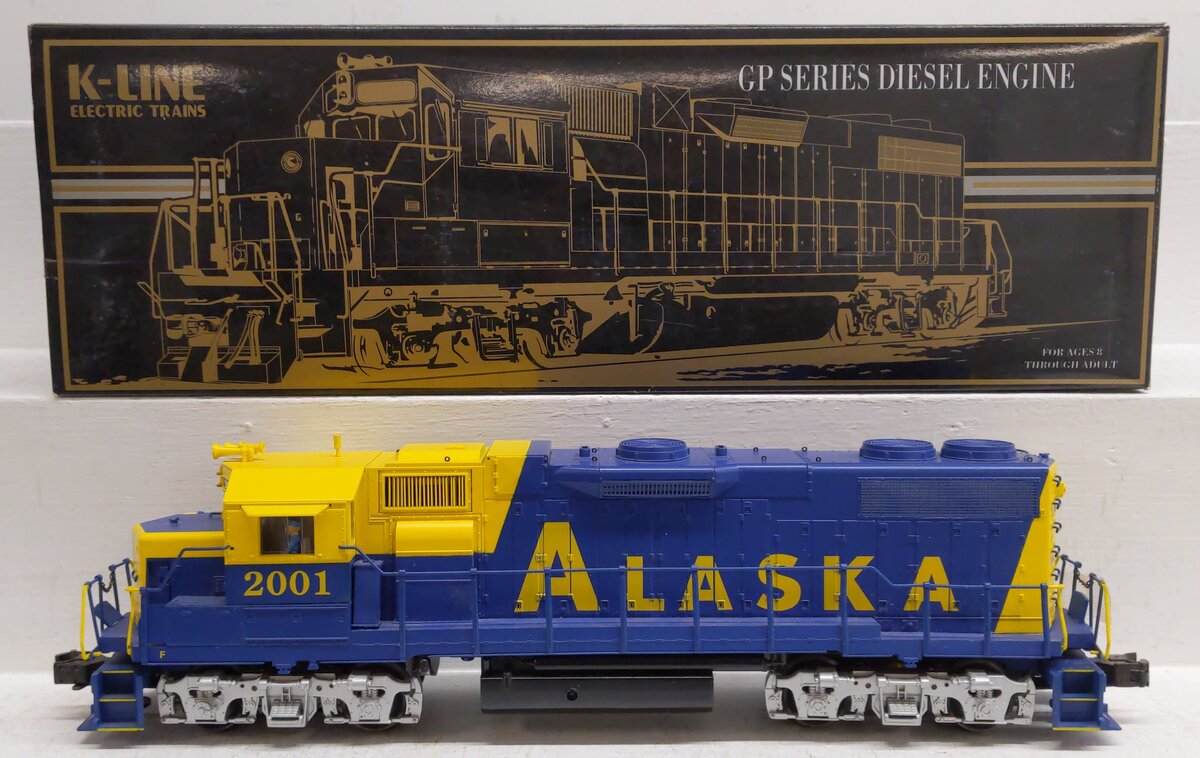 K-Line K2402-2001 O Gauge Alaska Railroad GP38-2 Diesel Locomotive #2001 EX/Box