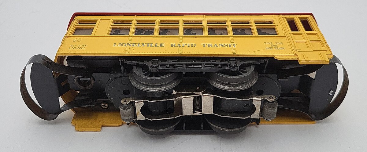 Lionel 60 Vintage O Lionelville Motorized Rapid Transit Trolley VG