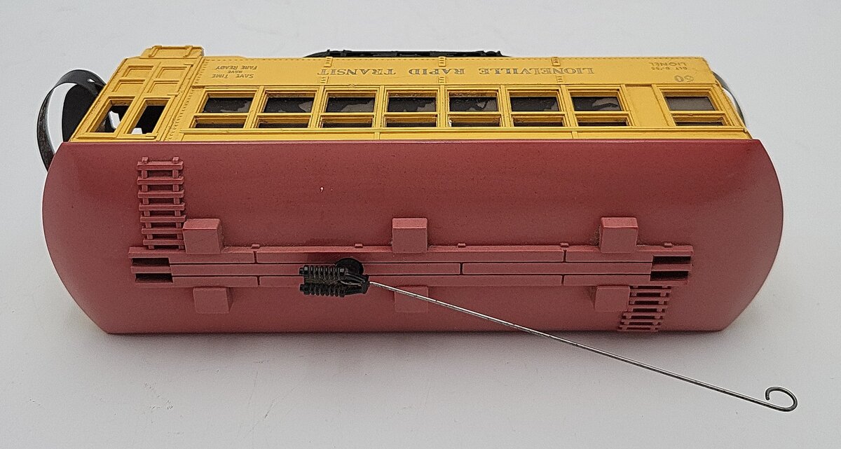 Lionel 60 Vintage O Lionelville Motorized Rapid Transit Trolley VG