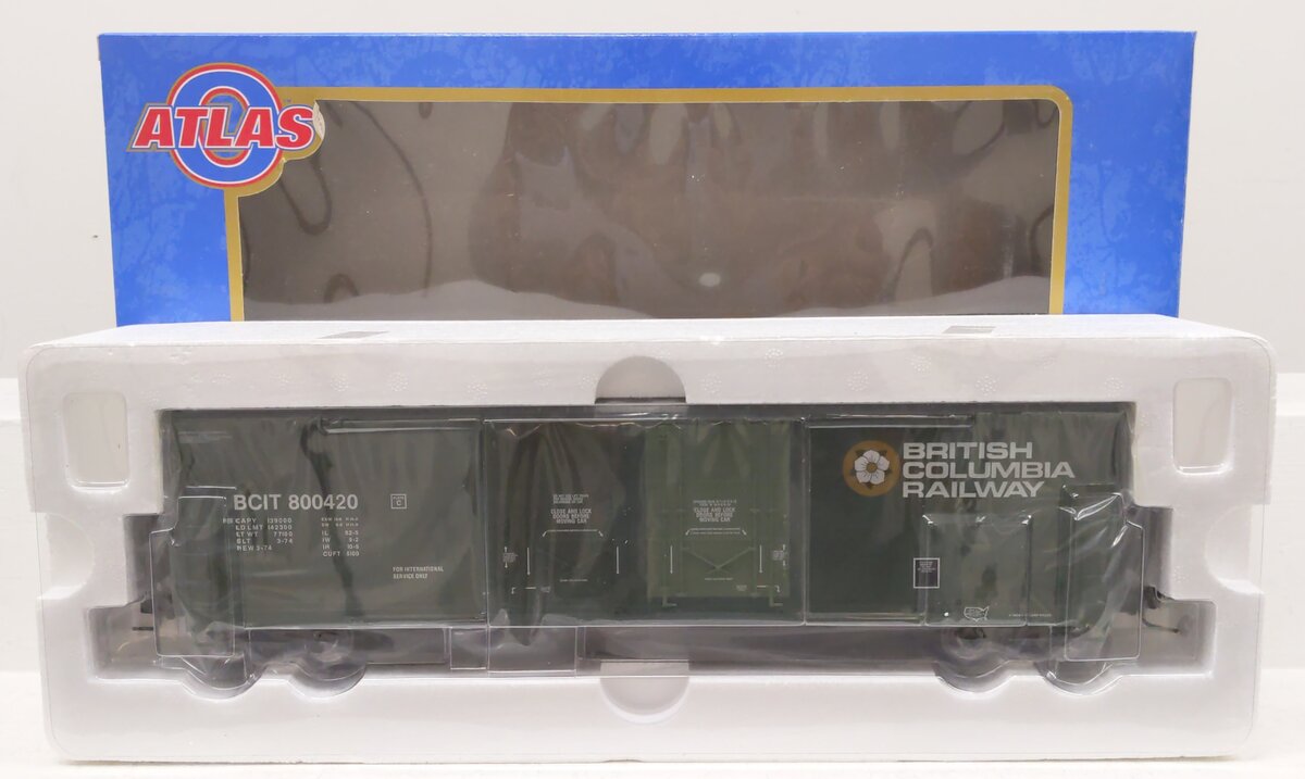 Atlas 7507-3 O Gauge (2-Rail) British Columbia 53' Evans DPD Box Car #800420 NIB
