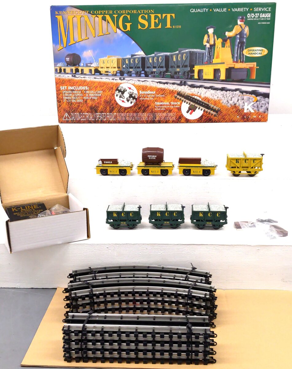 K-Line K1210 Kenncott Copper Corporation Mining O Gauge Handcar Set