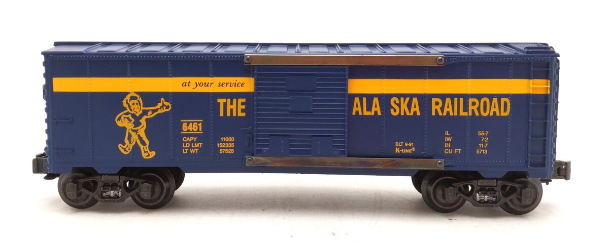 K-Line K-6461 O Gauge Alaska Railroad Boxcar LN/Box