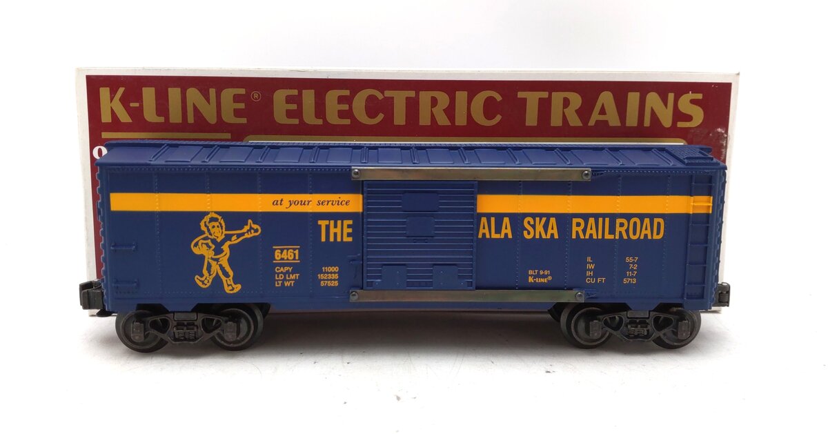 K-Line K-6461 O Gauge Alaska Railroad Boxcar LN/Box