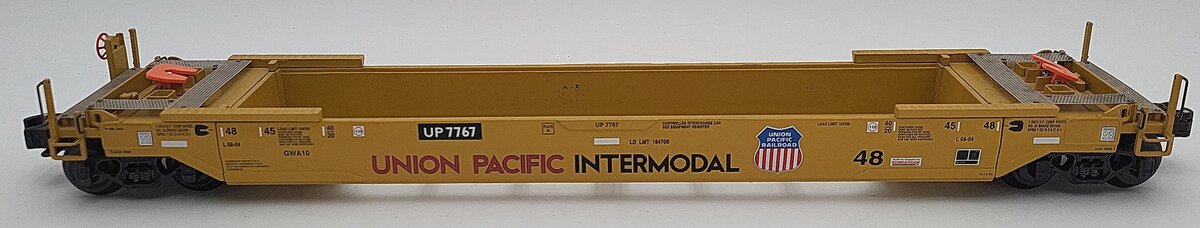 K-Line K7767 O Gauge Union Pacifc Flatcar w/ 2 Containers EX/Box