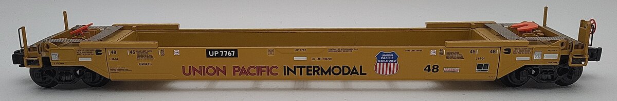 K-Line K7767 O Gauge Union Pacifc Flatcar w/ 2 Containers EX/Box