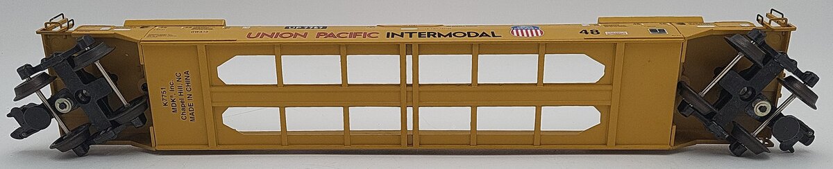 K-Line K7767 O Gauge Union Pacifc Flatcar w/ 2 Containers EX/Box