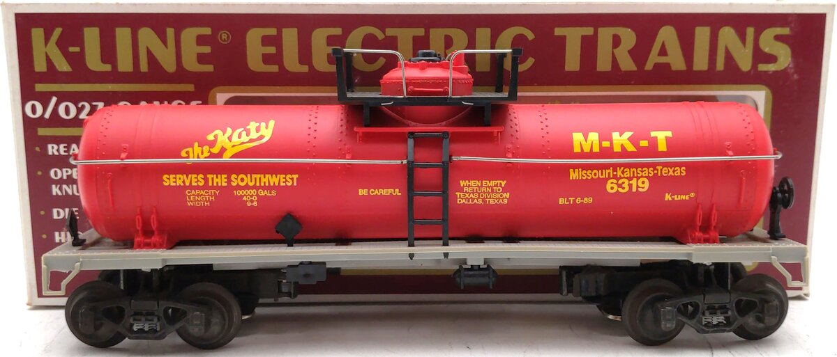 K-Line K6319 O Gauge KATY Classic Single Dome Tank Car EX/Box