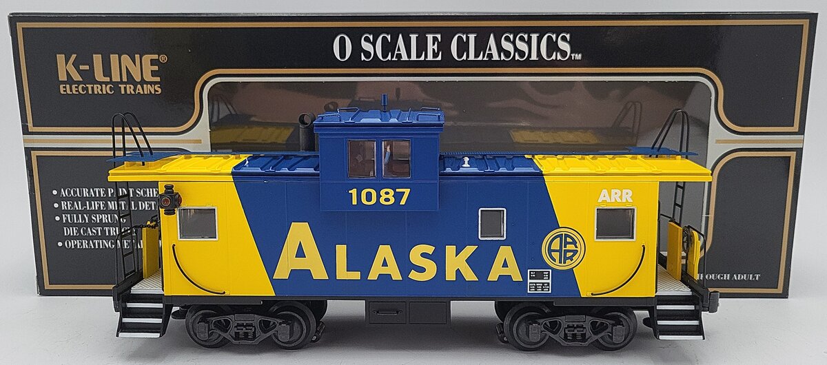 K-Line K613-1011 O Gauge Lighted Alaska Classic Caboose LN/Box