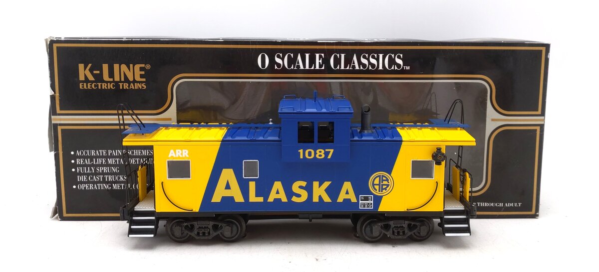 K-Line K613-1011 O Gauge Lighted Alaska Classic Caboose EX/Box