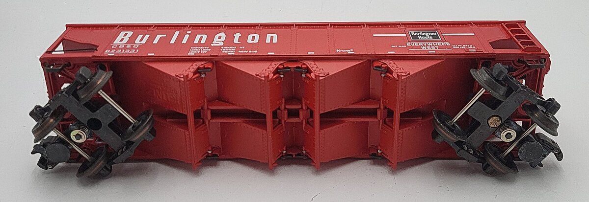 K-Line K623-1331 O Gauge Burlington Route Hopper #6231331 LN/Box